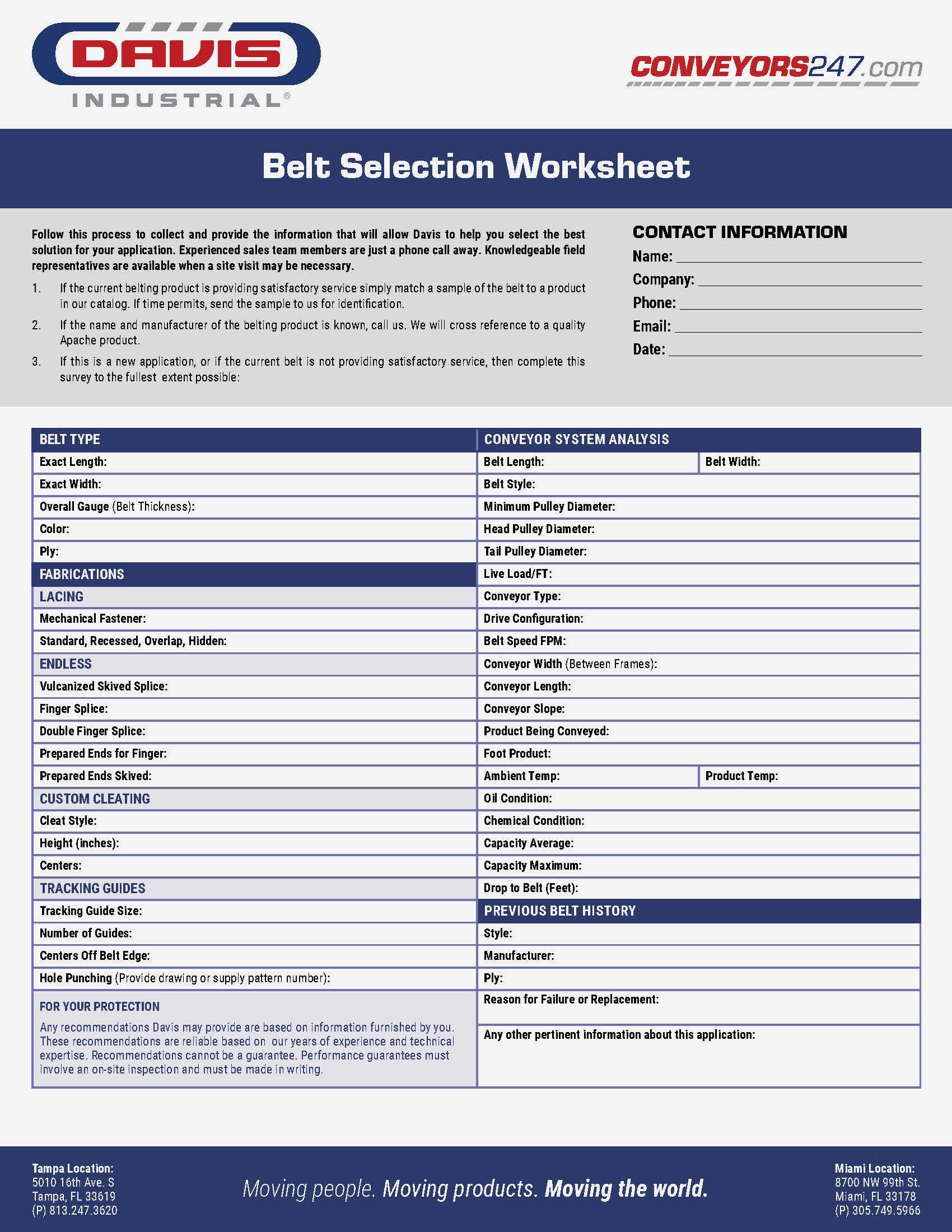 Davis_Belt Selection_Worksheet