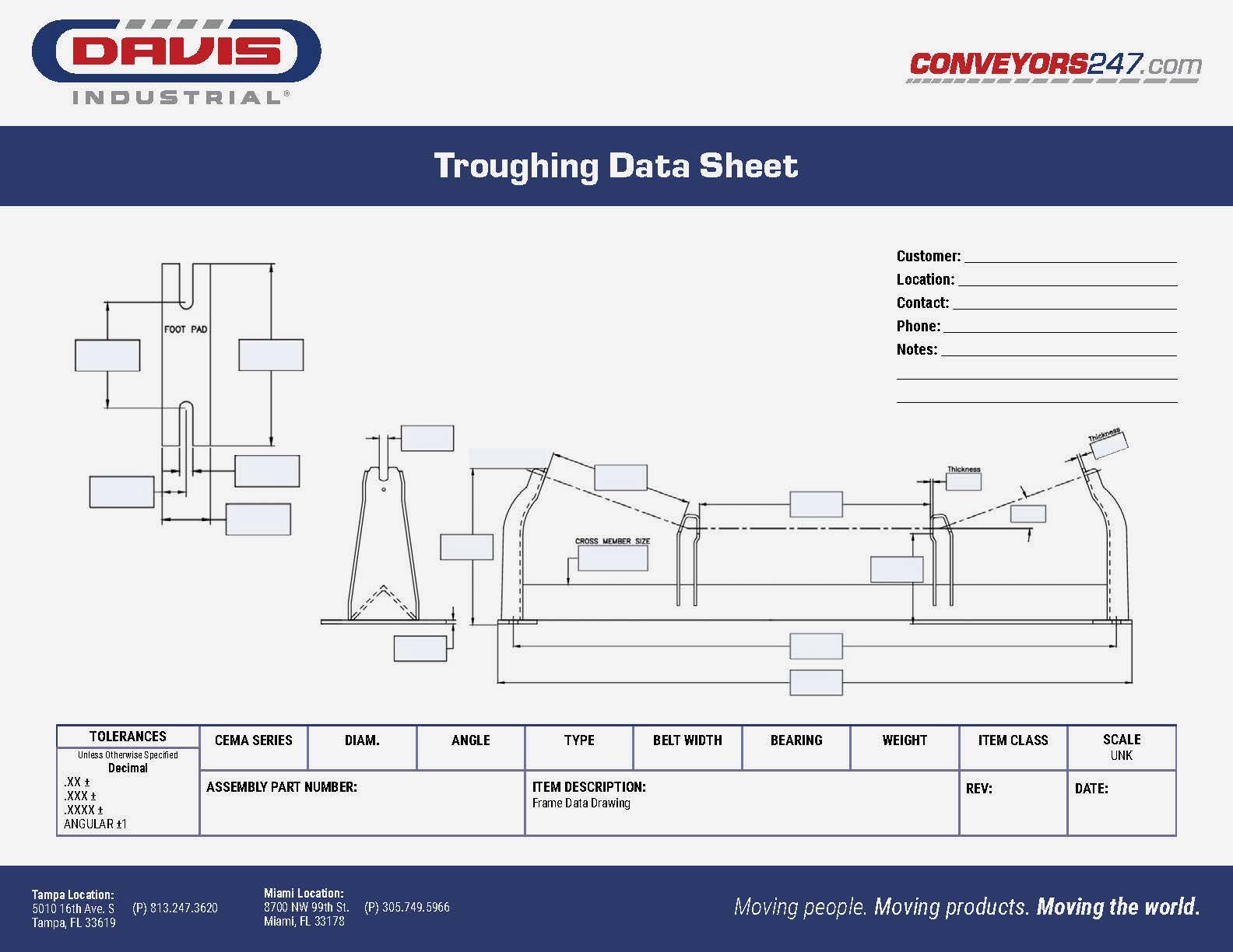 Davis_Retro Roll - Troughing Idler Frame